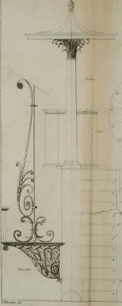 An illustration from The cabinet-maker and upholsterer's drawing-book : in four parts, 1802, leaf 645