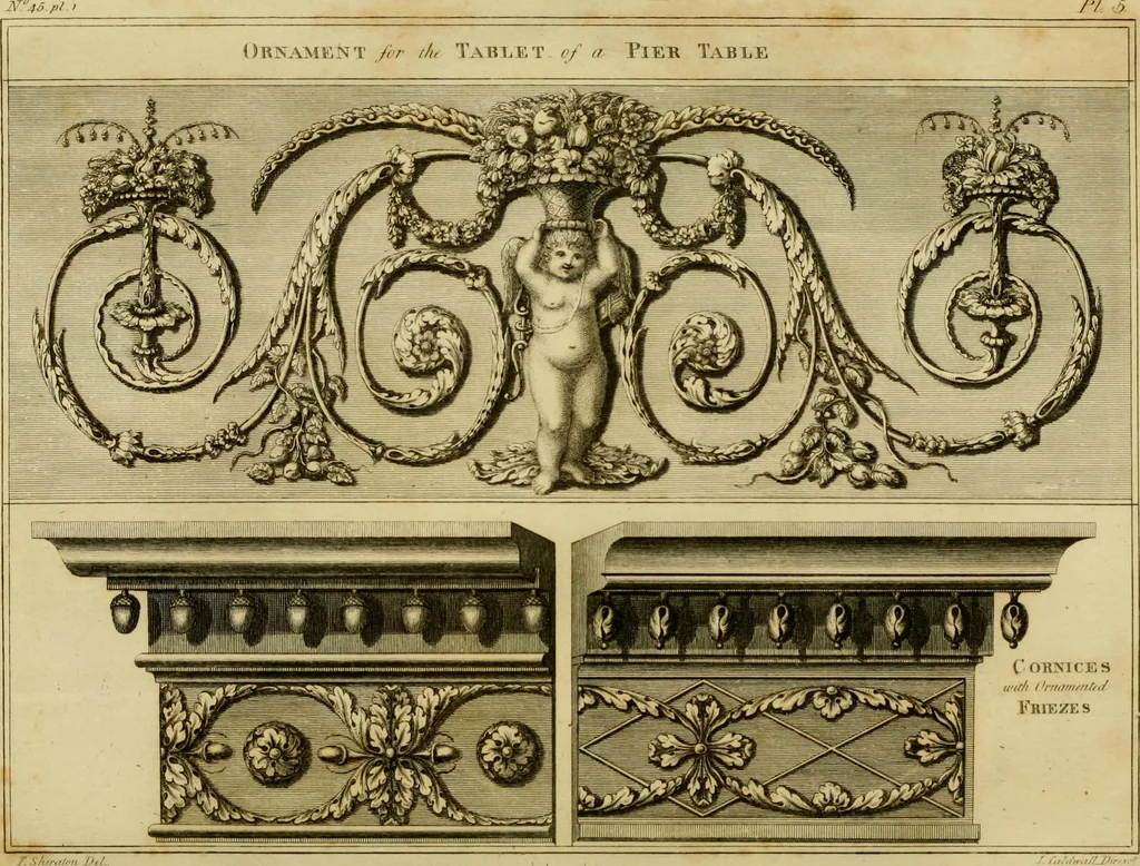 An illustration from The cabinet-maker and upholsterer's drawing-book : in four parts, 1802, leaf 711