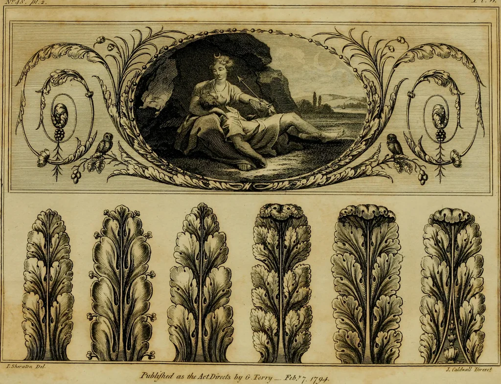 An illustration from The cabinet-maker and upholsterer's drawing-book : in four parts, 1802, leaf 734
