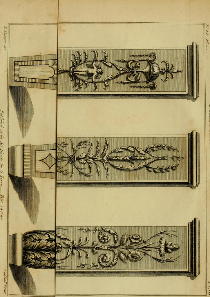 An illustration from The cabinet-maker and upholsterer's drawing-book : in four parts, 1802, leaf 738