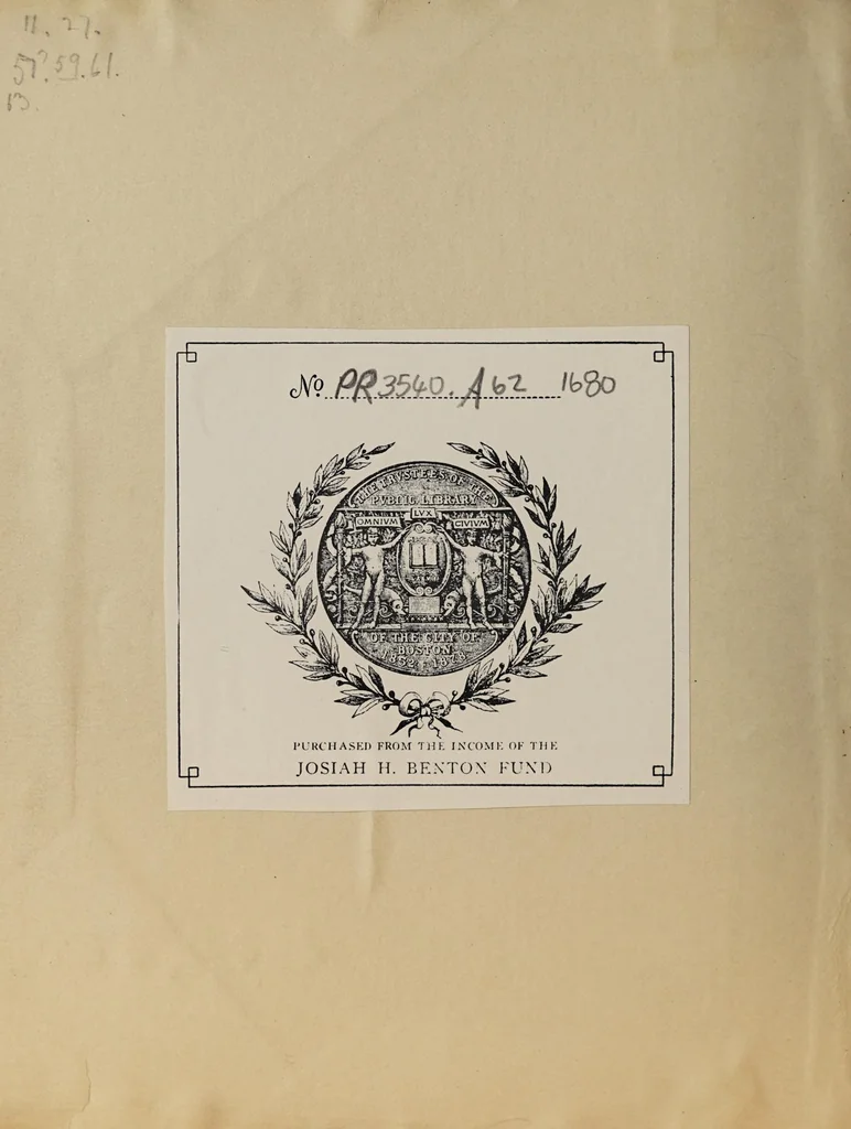 An illustration from Caesar Borgia, son of Pope Alexander the Sixth : a tragedy acted at the Duke's Theatre by Their Royal Highnesses Servants., 1680, leaf 2