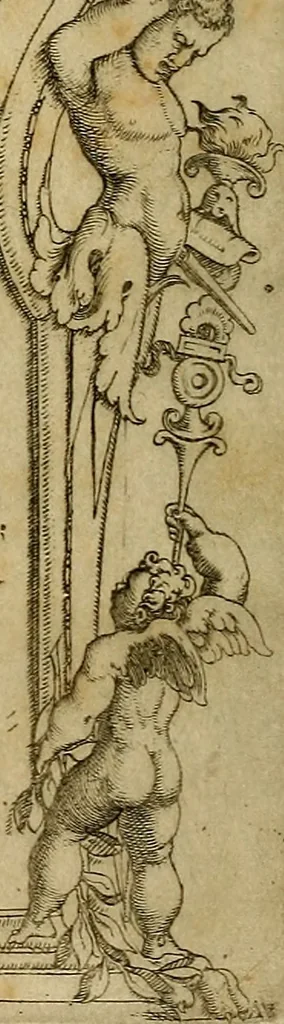 An illustration from Omnivm Caesarvm verissimae imagines ex antiqvis nvmismatis desvmptae : addita per brevi cvivsque vitae descriptiones ac diligenti eorvm, qvae reperiri potvervnt nvmismatvm, aversae partis delineatione. Libri primi, 1554, leaf 7