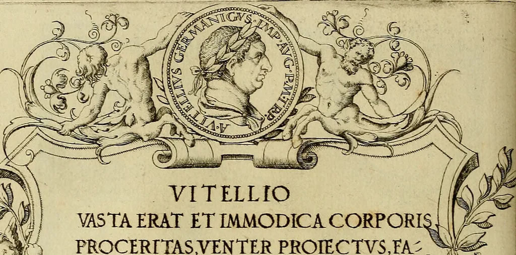 An illustration from Omnivm Caesarvm verissimae imagines ex antiqvis nvmismatis desvmptae : addita per brevi cvivsque vitae descriptiones ac diligenti eorvm, qvae reperiri potvervnt nvmismatvm, aversae partis delineatione. Libri primi, 1554, leaf 79