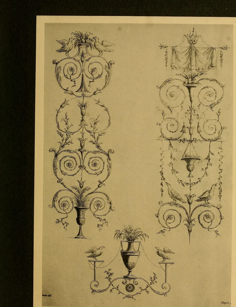 An illustration from Cahiers d'arabesques : propres à la décoration des appartements, 1920, leaf 12