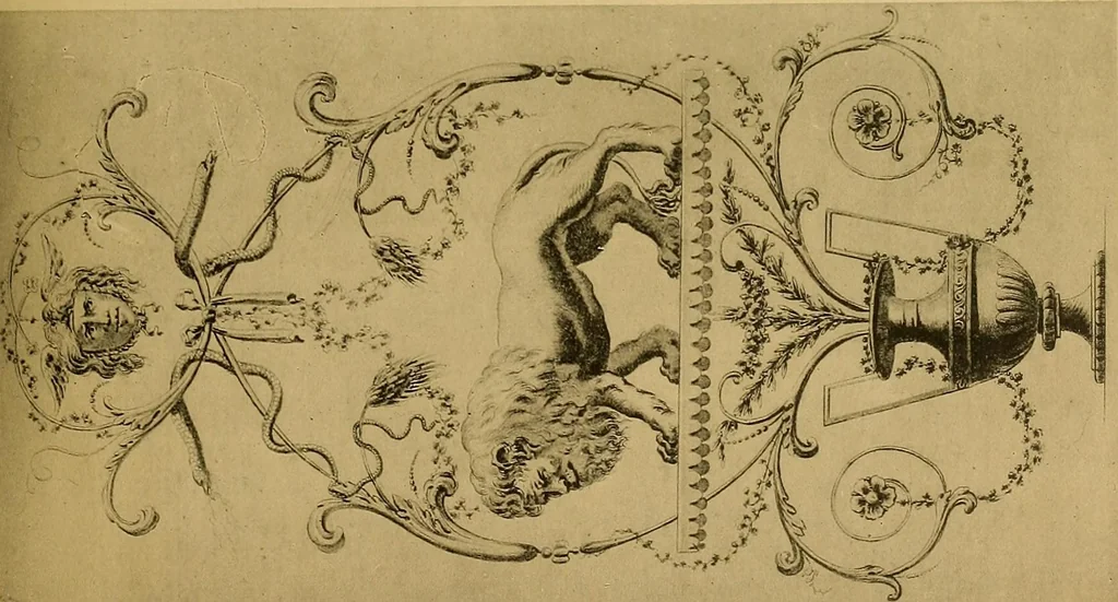 An illustration from Cahiers d'arabesques : propres à la décoration des appartements, 1920, leaf 16