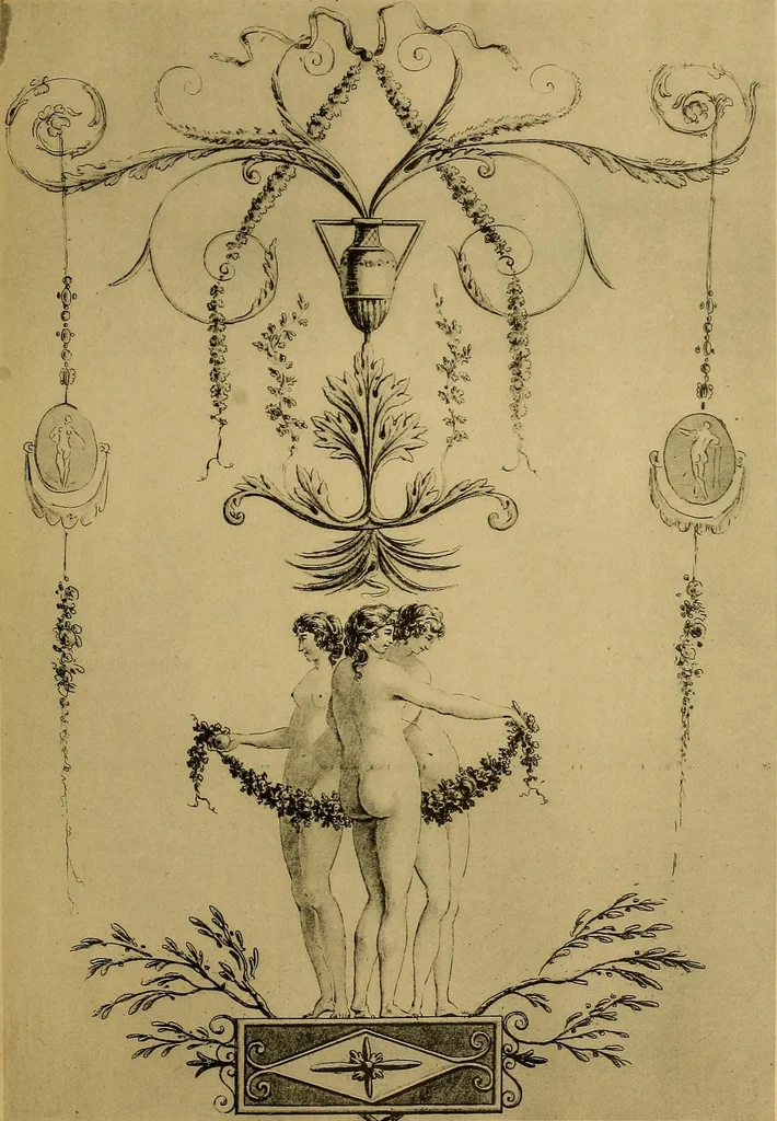 An illustration from Cahiers d'arabesques : propres à la décoration des appartements, 1920, leaf 38