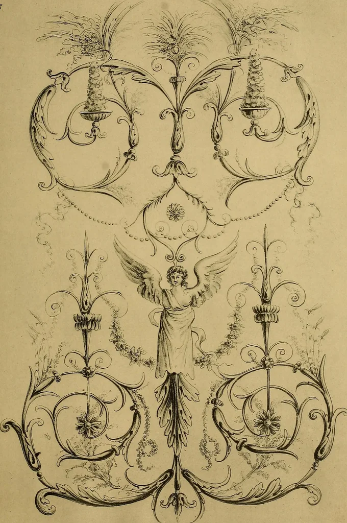 An illustration from Cahiers d'arabesques : propres à la décoration des appartements, 1920, leaf 42