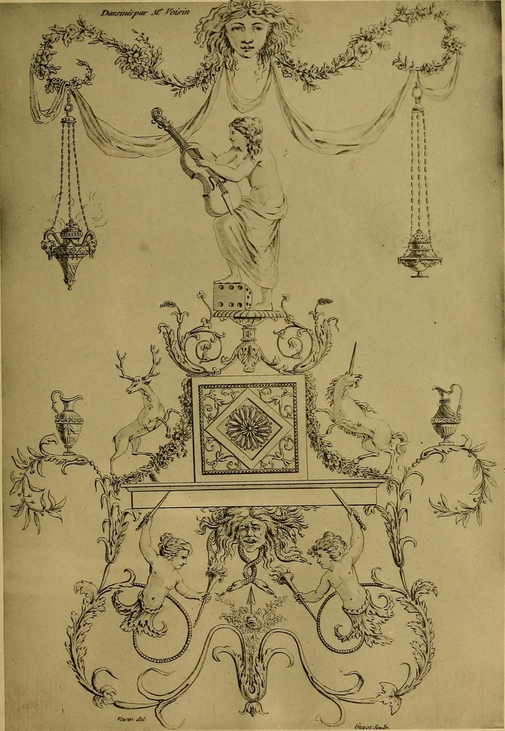 An illustration from Cahiers d'arabesques : propres à la décoration des appartements, 1920, leaf 46