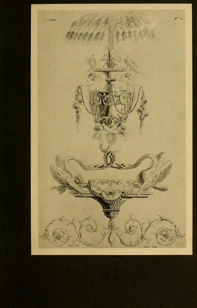 An illustration from Cahiers d'arabesques : propres à la décoration des appartements, 1920, leaf 48