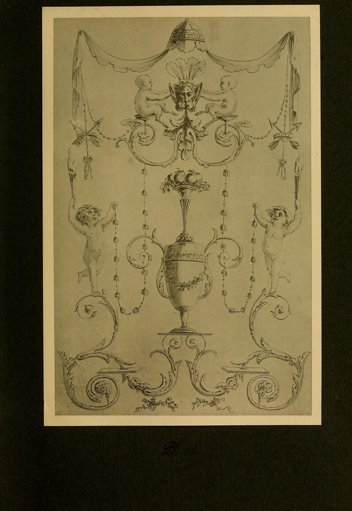 An illustration from Cahiers d'arabesques : propres à la décoration des appartements, 1920, leaf 60