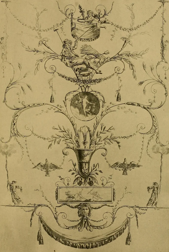 An illustration from Cahiers d'arabesques : propres à la décoration des appartements, 1920, leaf 74
