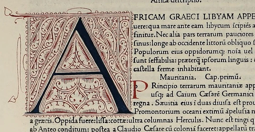 An illustration from Caii Plynii secundi naturalis historiae liber I, leaf 108