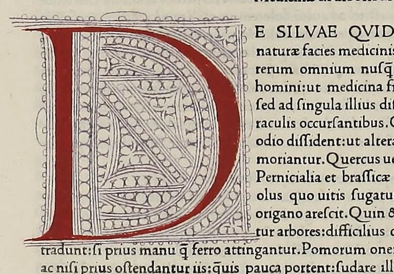 An illustration from Caii Plynii secundi naturalis historiae liber I, leaf 476