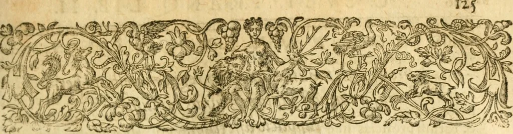 An illustration from Caii Suetonii Tranquilli de xii Caesaribus libri viii : eiusdem de illustribus grammaticis et de claris rhetoribus : Isaacus Casaubonus ex fide vetustissimorum librorum recensuit & libros adiecit animadversionum, 1611, leaf 164