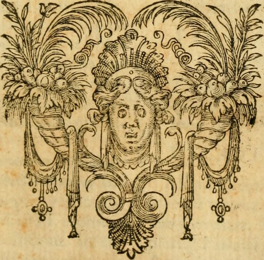 An illustration from Caii Suetonii Tranquilli de xii Caesaribus libri viii : eiusdem de illustribus grammaticis et de claris rhetoribus : Isaacus Casaubonus ex fide vetustissimorum librorum recensuit & libros adiecit animadversionum, 1611, leaf 838