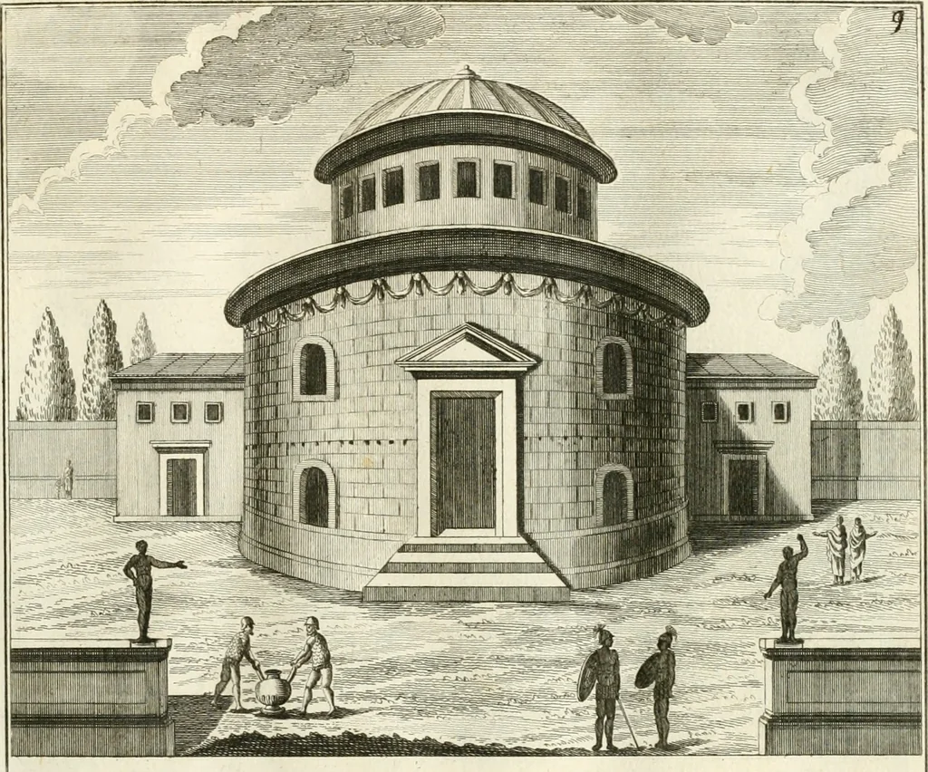 An illustration from Calcografia di Roma, ovvero, Le piante, vendute, piazze, chiese, palazzi, bassirilievi, statue ed altri monumenti antichi e moderni di questra superba citta' : incisi in rame e divisi in vari volumi, 1779, leaf 14