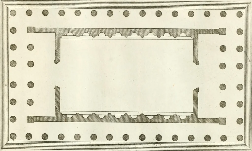 An illustration from Calcografia di Roma, ovvero, Le piante, vendute, piazze, chiese, palazzi, bassirilievi, statue ed altri monumenti antichi e moderni di questra superba citta' : incisi in rame e divisi in vari volumi, 1779, leaf 18