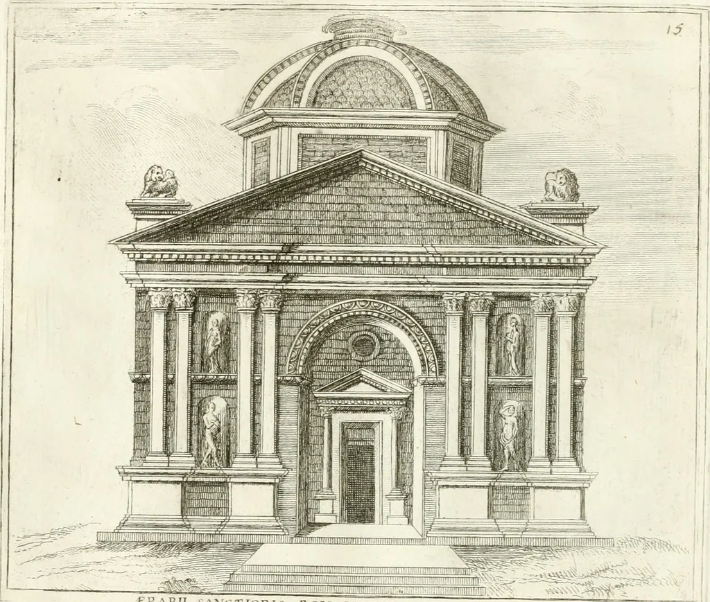 An illustration from Calcografia di Roma, ovvero, Le piante, vendute, piazze, chiese, palazzi, bassirilievi, statue ed altri monumenti antichi e moderni di questra superba citta' : incisi in rame e divisi in vari volumi, 1779, leaf 22