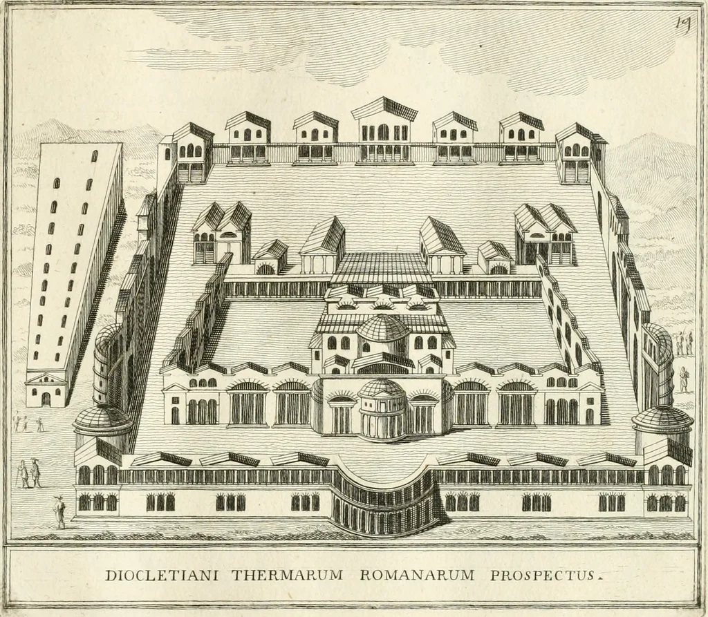 An illustration from Calcografia di Roma, ovvero, Le piante, vendute, piazze, chiese, palazzi, bassirilievi, statue ed altri monumenti antichi e moderni di questra superba citta' : incisi in rame e divisi in vari volumi, 1779, leaf 28