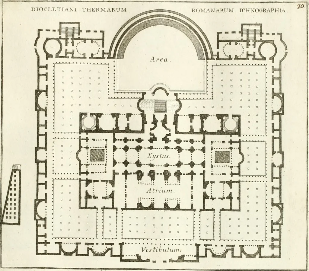 An illustration from Calcografia di Roma, ovvero, Le piante, vendute, piazze, chiese, palazzi, bassirilievi, statue ed altri monumenti antichi e moderni di questra superba citta' : incisi in rame e divisi in vari volumi, 1779, leaf 30