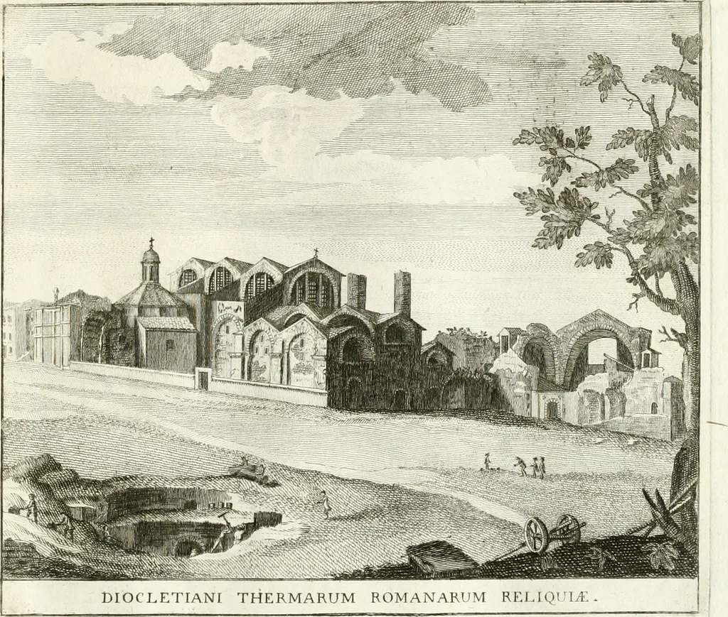 An illustration from Calcografia di Roma, ovvero, Le piante, vendute, piazze, chiese, palazzi, bassirilievi, statue ed altri monumenti antichi e moderni di questra superba citta' : incisi in rame e divisi in vari volumi, 1779, leaf 32