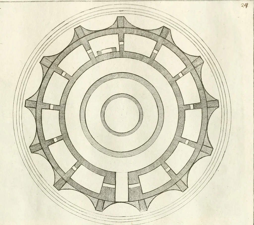An illustration from Calcografia di Roma, ovvero, Le piante, vendute, piazze, chiese, palazzi, bassirilievi, statue ed altri monumenti antichi e moderni di questra superba citta' : incisi in rame e divisi in vari volumi, 1779, leaf 36