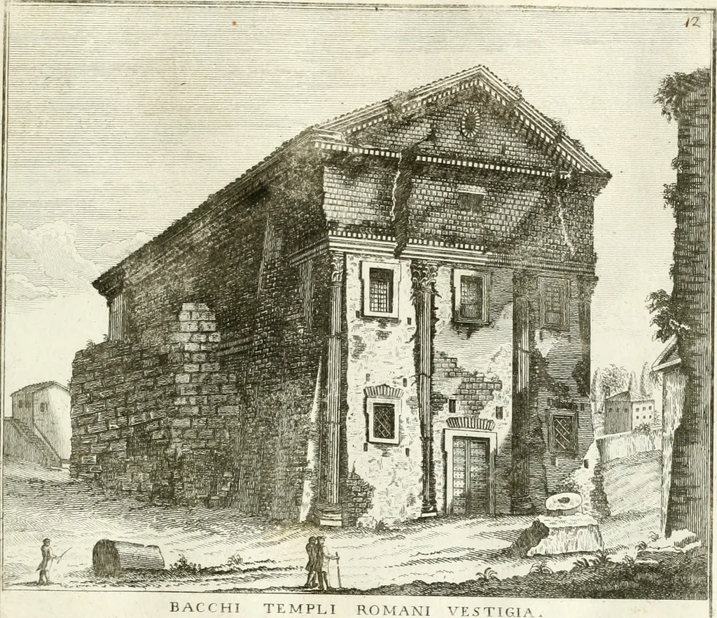 An illustration from Calcografia di Roma, ovvero, Le piante, vendute, piazze, chiese, palazzi, bassirilievi, statue ed altri monumenti antichi e moderni di questra superba citta' : incisi in rame e divisi in vari volumi, 1779, leaf 44