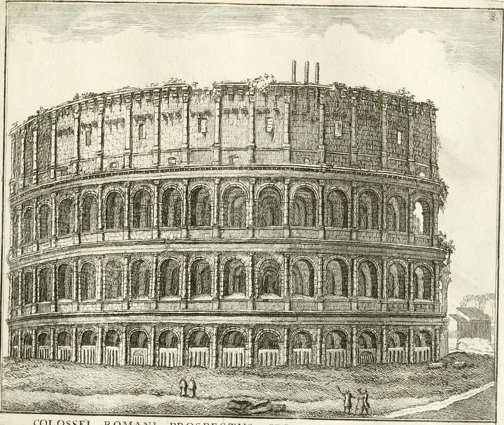 An illustration from Calcografia di Roma, ovvero, Le piante, vendute, piazze, chiese, palazzi, bassirilievi, statue ed altri monumenti antichi e moderni di questra superba citta' : incisi in rame e divisi in vari volumi, 1779, leaf 46