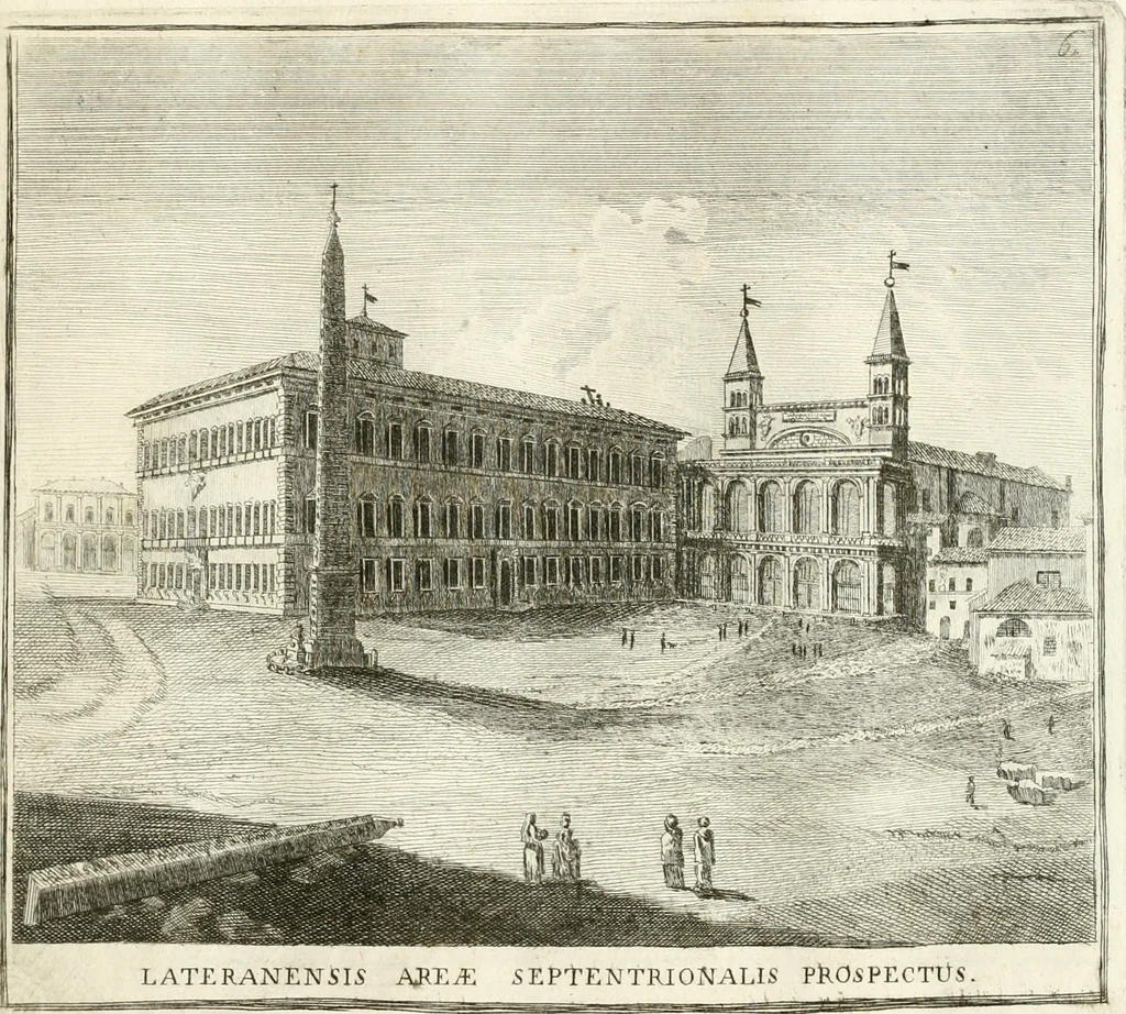 An illustration from Calcografia di Roma, ovvero, Le piante, vendute, piazze, chiese, palazzi, bassirilievi, statue ed altri monumenti antichi e moderni di questra superba citta' : incisi in rame e divisi in vari volumi, 1779, leaf 48