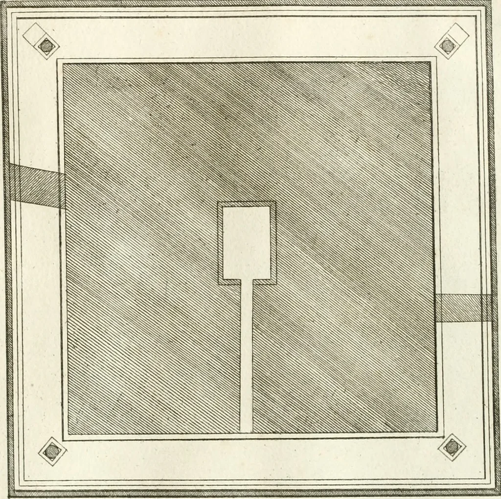 An illustration from Calcografia di Roma, ovvero, Le piante, vendute, piazze, chiese, palazzi, bassirilievi, statue ed altri monumenti antichi e moderni di questra superba citta' : incisi in rame e divisi in vari volumi, 1779, leaf 60