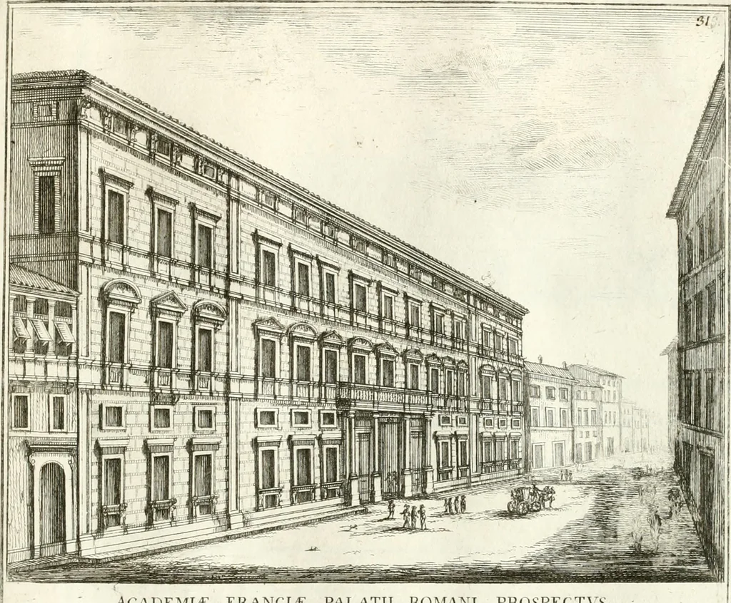 An illustration from Calcografia di Roma, ovvero, Le piante, vendute, piazze, chiese, palazzi, bassirilievi, statue ed altri monumenti antichi e moderni di questra superba citta' : incisi in rame e divisi in vari volumi, 1779, leaf 64