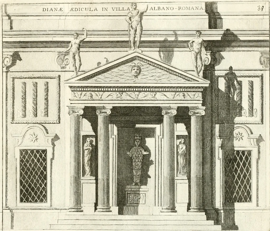 An illustration from Calcografia di Roma, ovvero, Le piante, vendute, piazze, chiese, palazzi, bassirilievi, statue ed altri monumenti antichi e moderni di questra superba citta' : incisi in rame e divisi in vari volumi, 1779, leaf 74