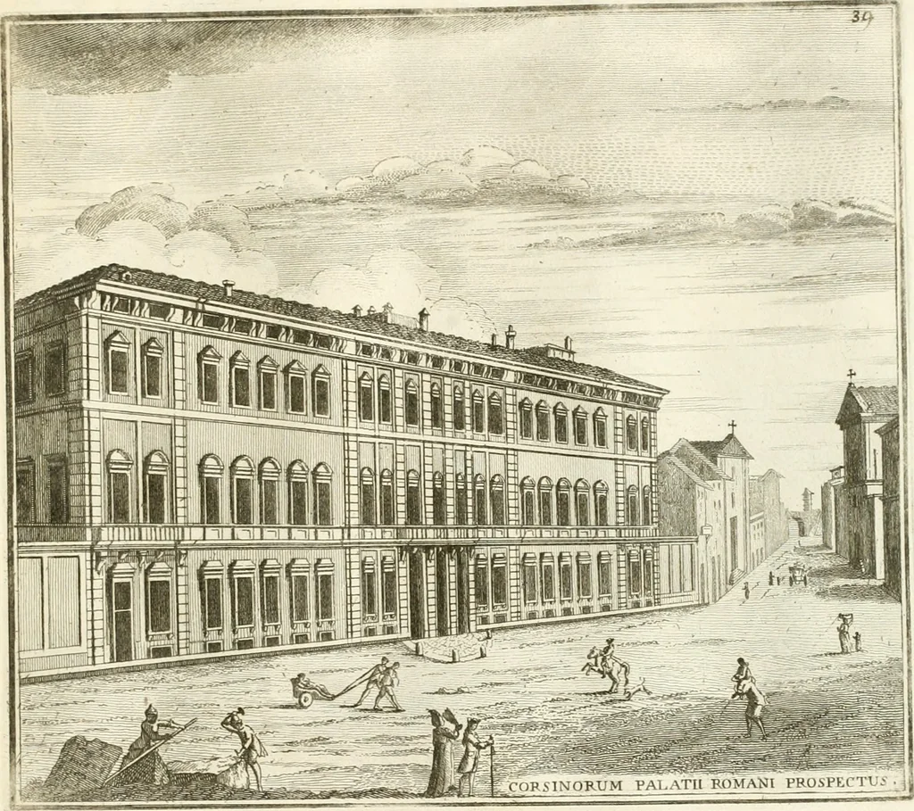 An illustration from Calcografia di Roma, ovvero, Le piante, vendute, piazze, chiese, palazzi, bassirilievi, statue ed altri monumenti antichi e moderni di questra superba citta' : incisi in rame e divisi in vari volumi, 1779, leaf 76