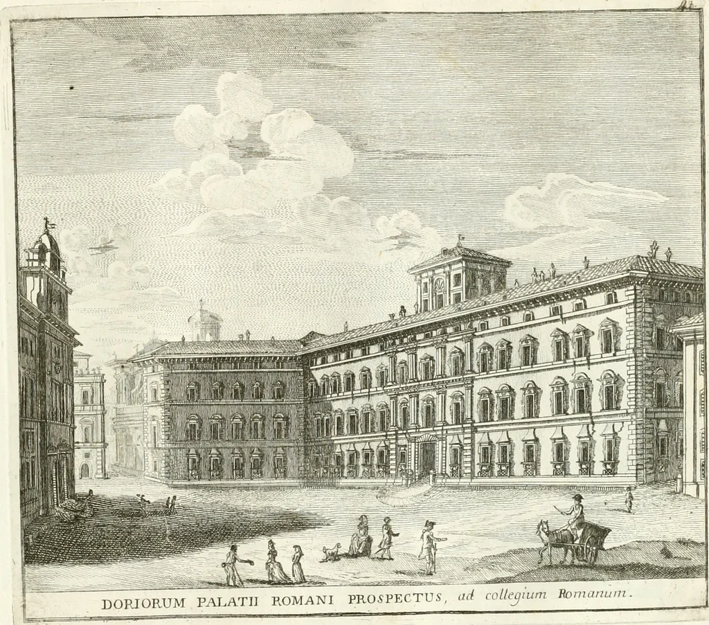 An illustration from Calcografia di Roma, ovvero, Le piante, vendute, piazze, chiese, palazzi, bassirilievi, statue ed altri monumenti antichi e moderni di questra superba citta' : incisi in rame e divisi in vari volumi, 1779, leaf 86
