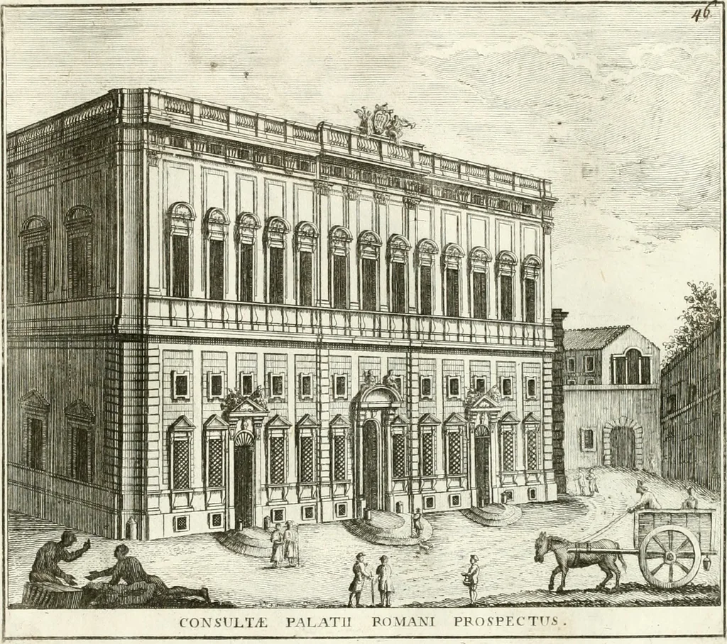An illustration from Calcografia di Roma, ovvero, Le piante, vendute, piazze, chiese, palazzi, bassirilievi, statue ed altri monumenti antichi e moderni di questra superba citta' : incisi in rame e divisi in vari volumi, 1779, leaf 88