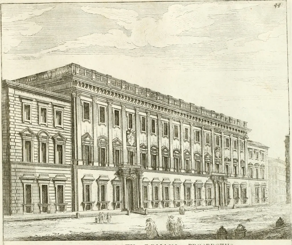 An illustration from Calcografia di Roma, ovvero, Le piante, vendute, piazze, chiese, palazzi, bassirilievi, statue ed altri monumenti antichi e moderni di questra superba citta' : incisi in rame e divisi in vari volumi, 1779, leaf 90
