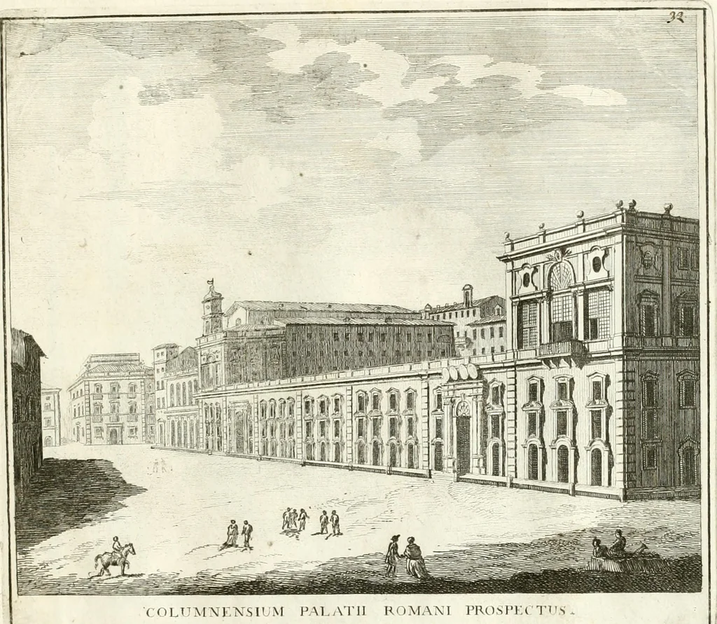 An illustration from Calcografia di Roma, ovvero, Le piante, vendute, piazze, chiese, palazzi, bassirilievi, statue ed altri monumenti antichi e moderni di questra superba citta' : incisi in rame e divisi in vari volumi, 1779, leaf 98