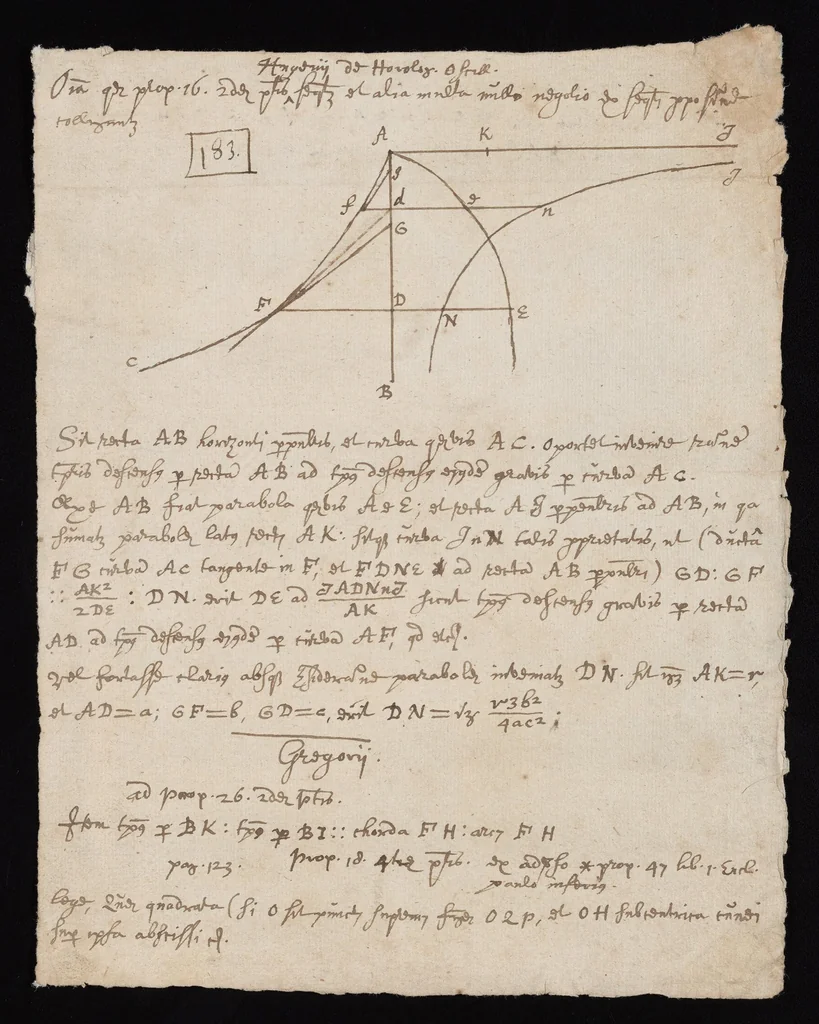An illustration from Calculations, 1658, leaf 1