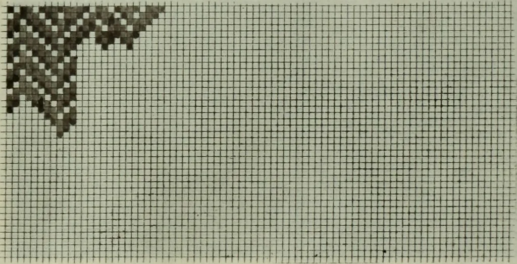 An illustration from Calculations and tables, connected with the art of weaving, 1700, leaf 368