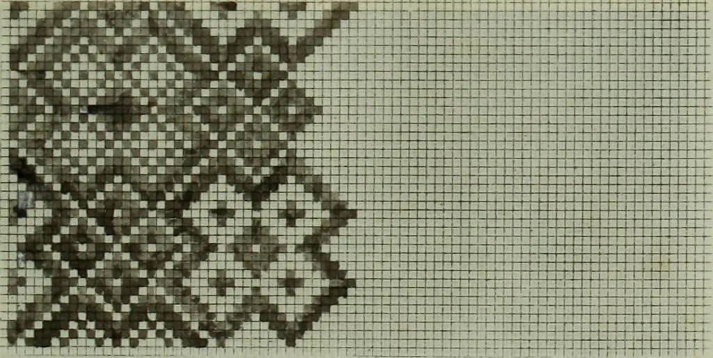 An illustration from Calculations and tables, connected with the art of weaving, 1700, leaf 386