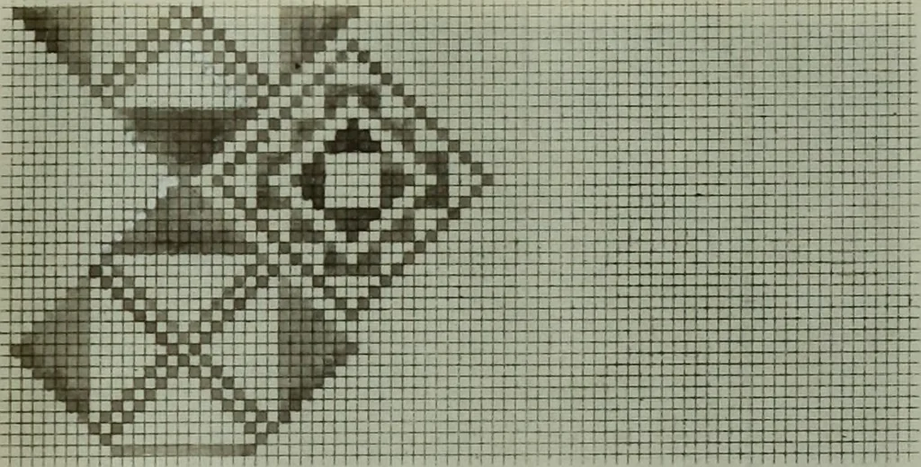 An illustration from Calculations and tables, connected with the art of weaving, 1700, leaf 386