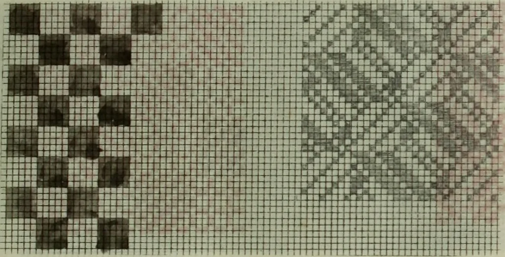 An illustration from Calculations and tables, connected with the art of weaving, 1700, leaf 392