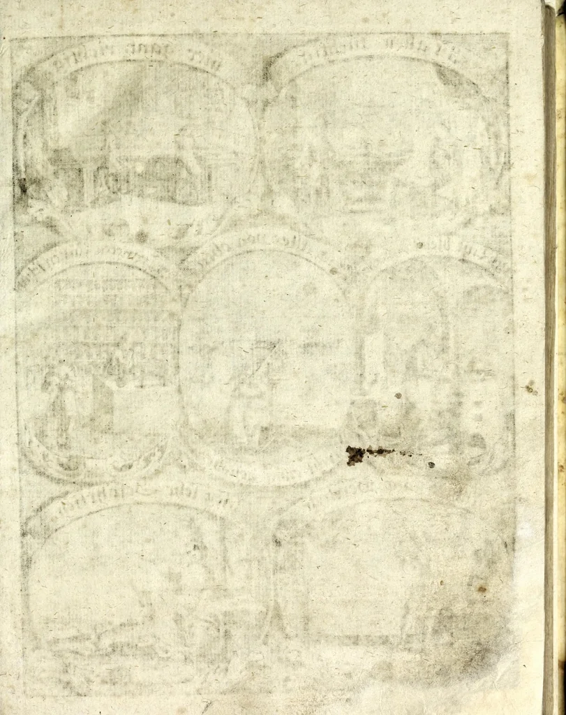 An illustration from Calendarium perpetuum universale, das ist, Immerwährender allgemeiner Calender : der Natur und Zucht, Kunst und Wissenschafft, Tugend und Gesundheit, Vernunfft und Weisheit, Wirthschafft und Vergnüglichkeit, Erbauung der Gemüts-Ruhe und Pflanzung der Seeligkeit : hohen, mittleren und niedrigen Standes-Personen auf den Horizont des Christl. Microcosmi gerichtet, und mit herrlichen Arcanitäten zu jedermännigliches besten bereichert und an das Tages-Licht geben : auch mit unterschiedlichen darzu nutzlichen und dienlichen Figuren gezieret, 1707, leaf 7