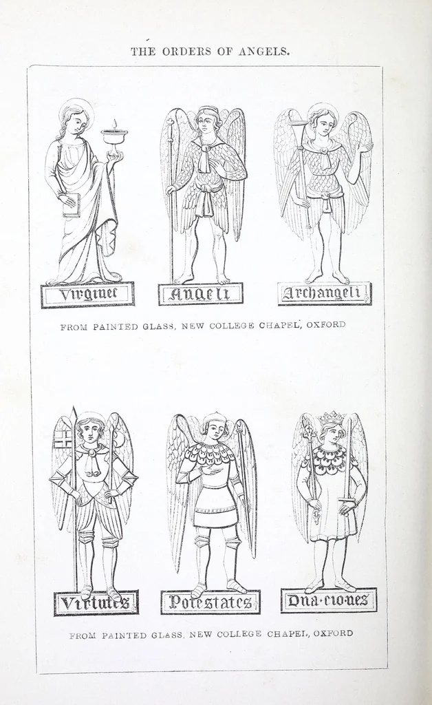 An illustration from The calendar of the Anglican Church illustrated : with brief accounts of the saints who have churches dedicated in their names, or whose images are most frequently met with in England : the early christian and medieval symbols : and an index of emblems, 1851, leaf 130