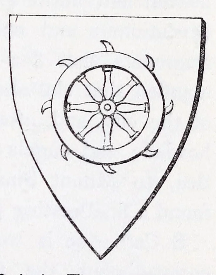 An illustration from The calendar of the Anglican Church illustrated : with brief accounts of the saints who have churches dedicated in their names, or whose images are most frequently met with in England : the early christian and medieval symbols : and an index of emblems, 1851, leaf 159