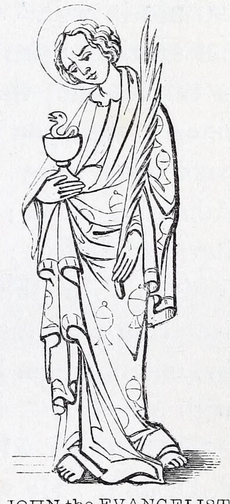 An illustration from The calendar of the Anglican Church illustrated : with brief accounts of the saints who have churches dedicated in their names, or whose images are most frequently met with in England : the early christian and medieval symbols : and an index of emblems, 1851, leaf 171