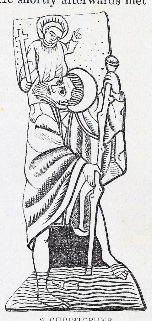 An illustration from The calendar of the Anglican Church illustrated : with brief accounts of the saints who have churches dedicated in their names, or whose images are most frequently met with in England : the early christian and medieval symbols : and an index of emblems, 1851, leaf 219