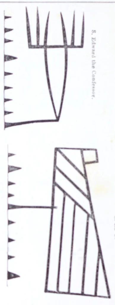 An illustration from The calendar of the Anglican Church illustrated : with brief accounts of the saints who have churches dedicated in their names, or whose images are most frequently met with in England : the early christian and medieval symbols : and an index of emblems, 1851, leaf 38