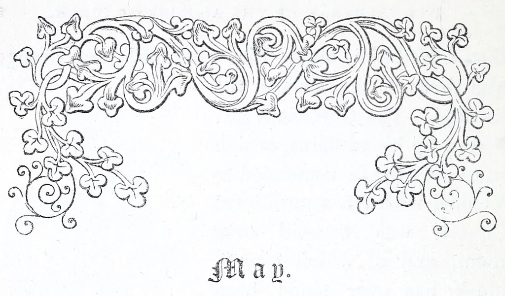 An illustration from The calendar of the Anglican Church illustrated : with brief accounts of the saints who have churches dedicated in their names, or whose images are most frequently met with in England : the early christian and medieval symbols : and an index of emblems, 1851, leaf 80