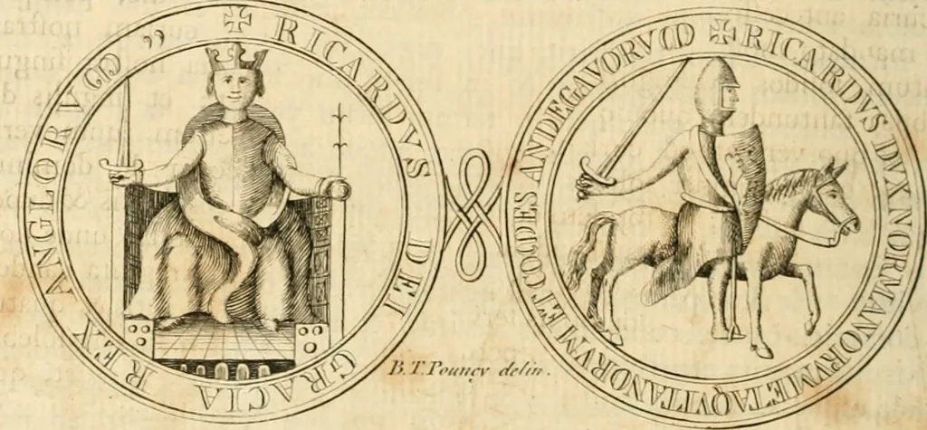 An illustration from Calendars of the ancient charters, of the Welch and Scotish rolls, now remaining in the Tower of London .., 1774, leaf 435